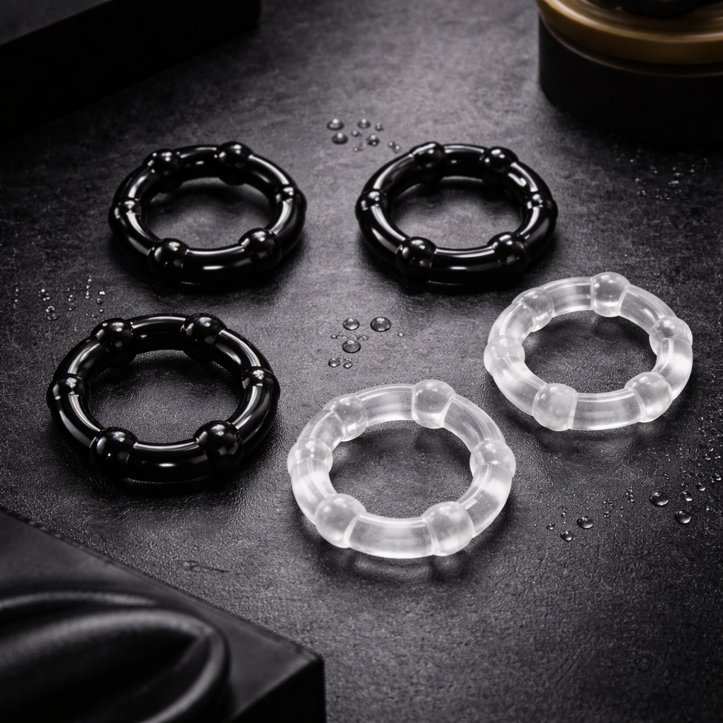 3-pcs-set Silicon Rubber Cock Ring for Super Hard Erection & Delaying Ejaculation