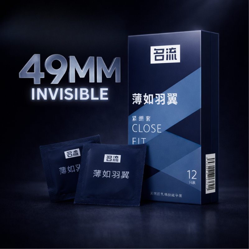 【12 pcs】ML Premium 49mm Close Fit Invisible Mens Condom