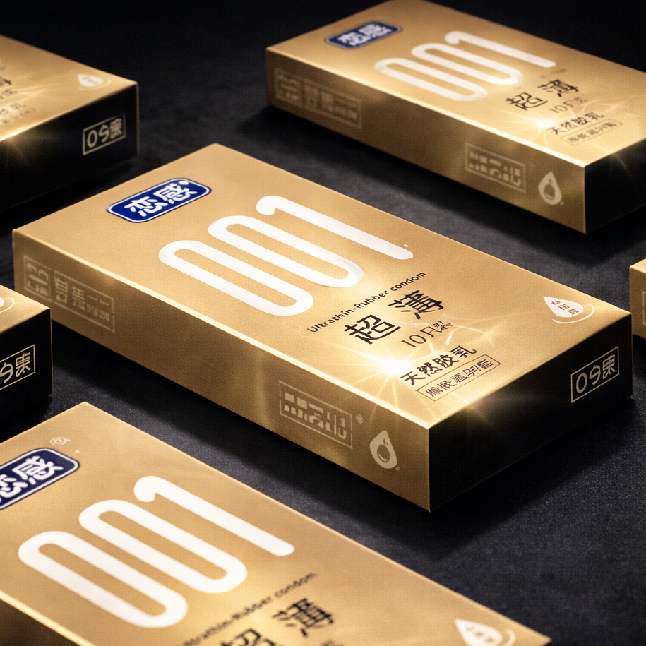 【10 pcs】LG Premium 001 Gold Edition Ultra Thin Condom Hyaluronic Acid