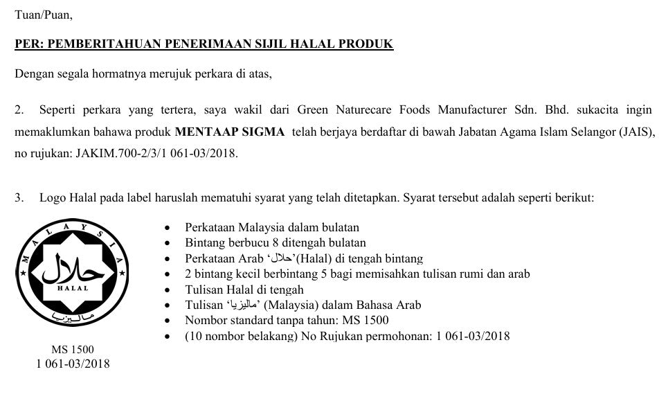 MENTAAP SIGMA MENS VITALITY BOOSTER - KKM & NPRA & HALAL APPROVED