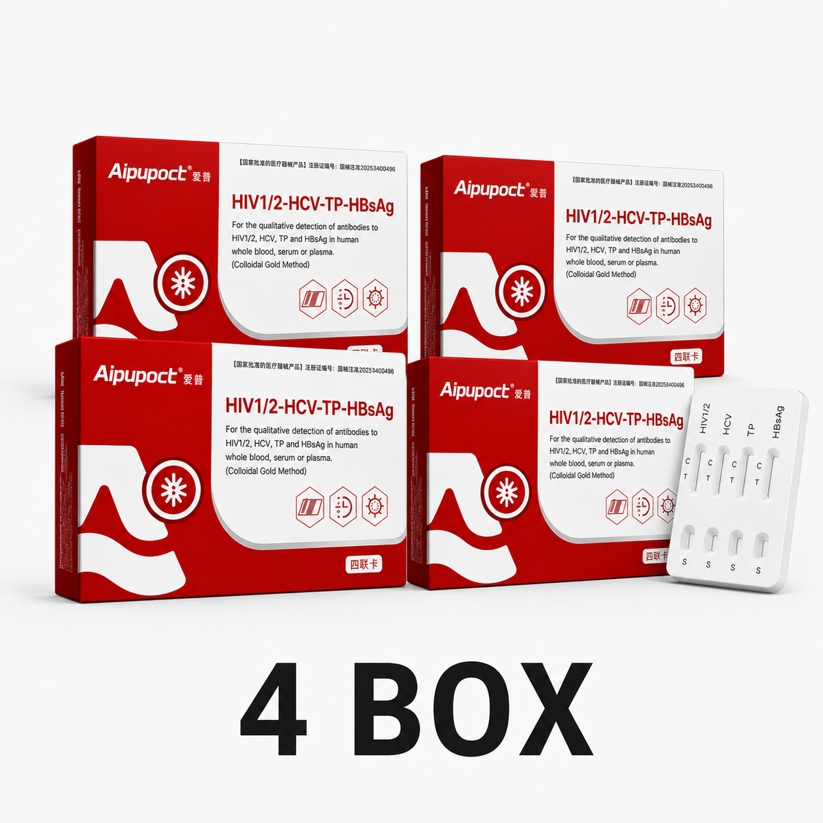 Aipupoct 4-in-1 Rapid Blood Test Kit